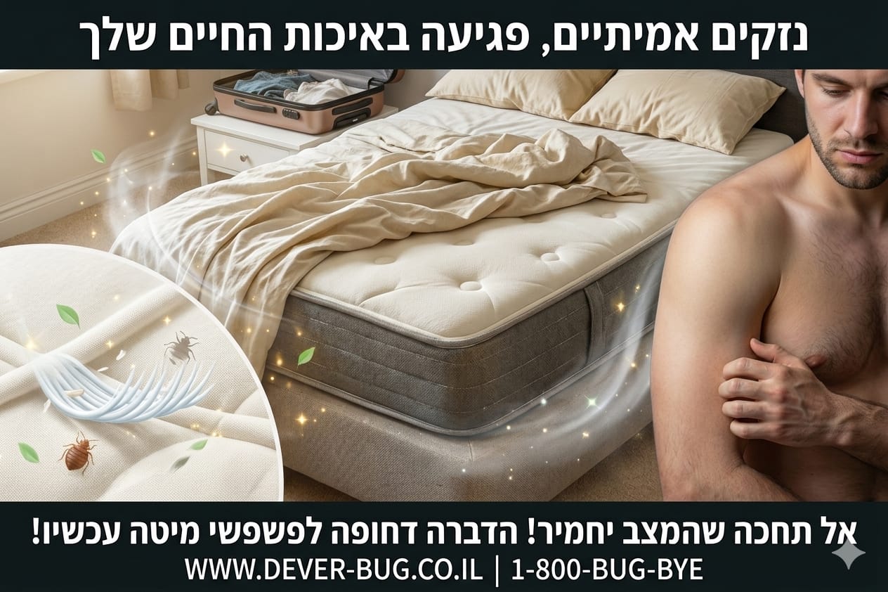 פשפש מיטה גורם לעקיצות וסבל – ByeBug